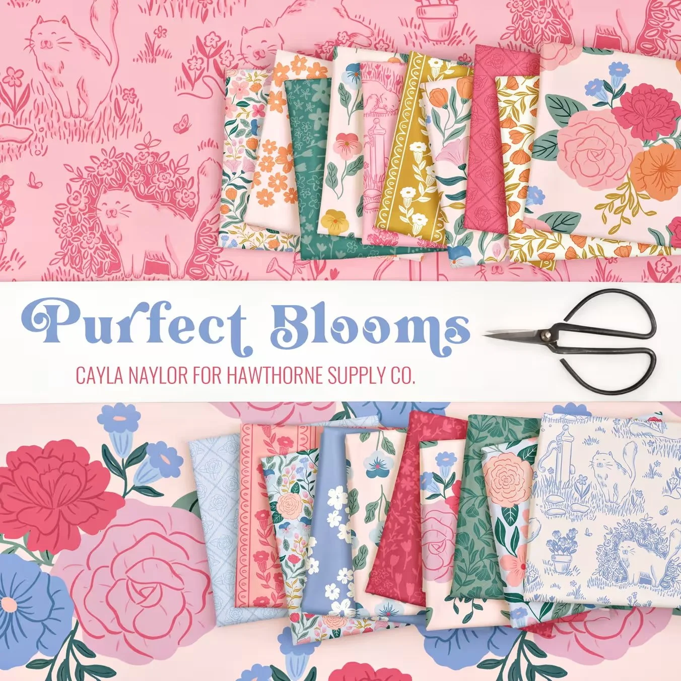 Cayla Naylor’s Purfect Blooms fabric collection