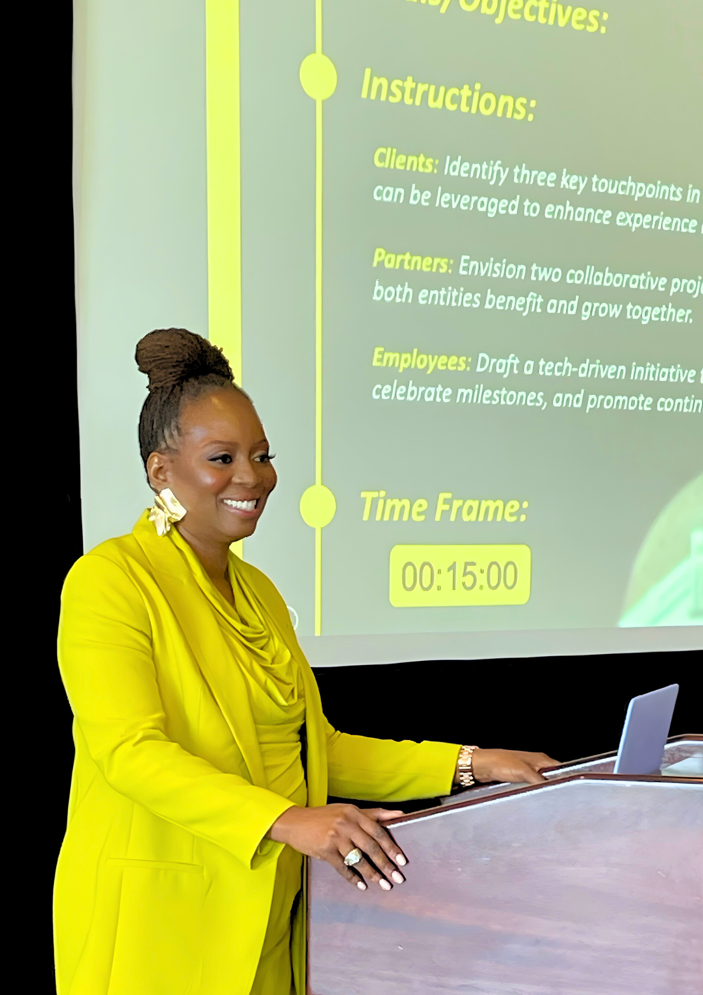 Dr. Sabine Charles speaking