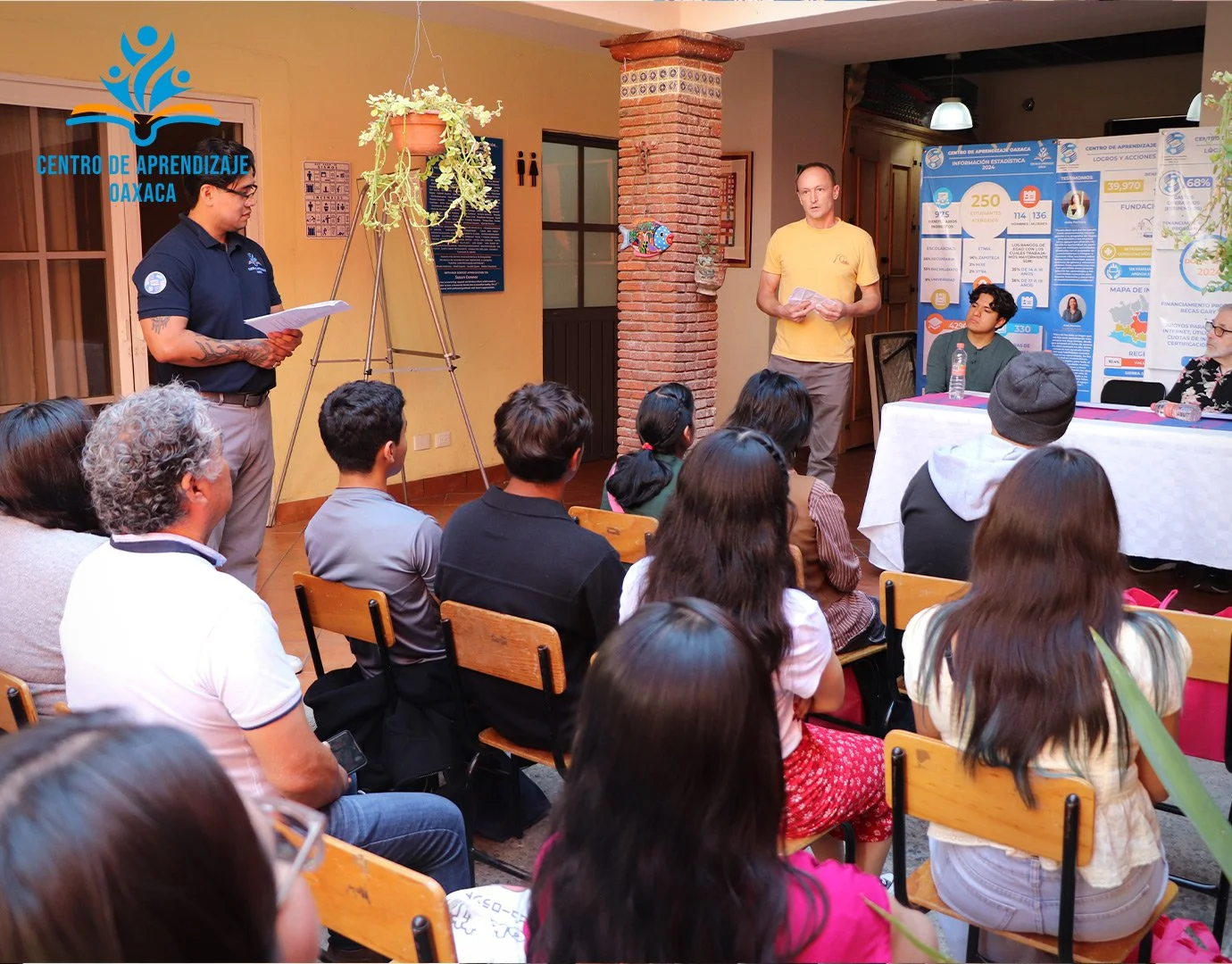 Students at English graduation