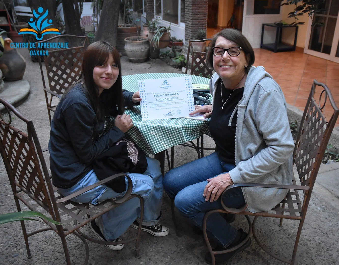 Volunteer with students