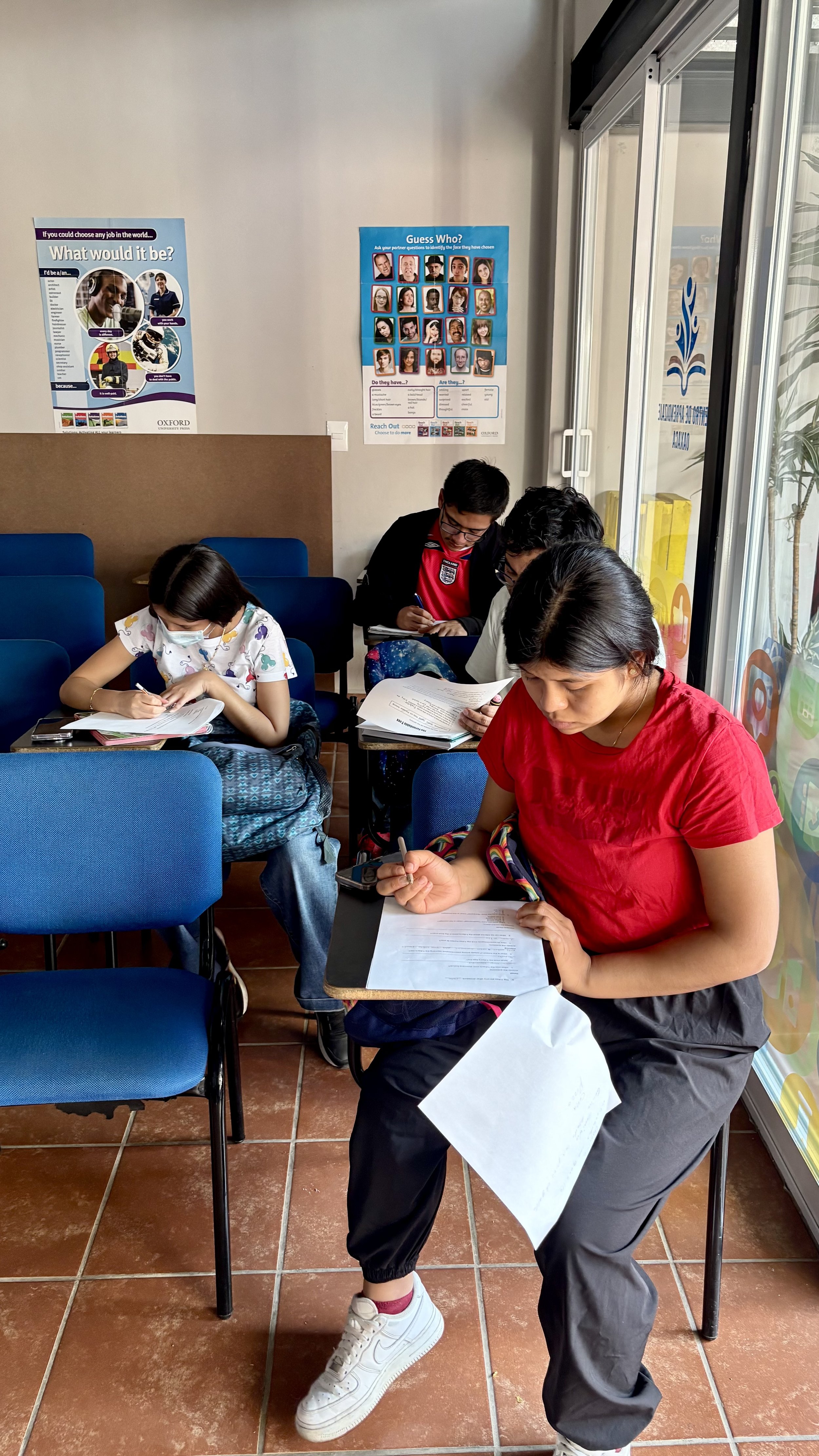 Student studying at the Oaxaca Learning Center