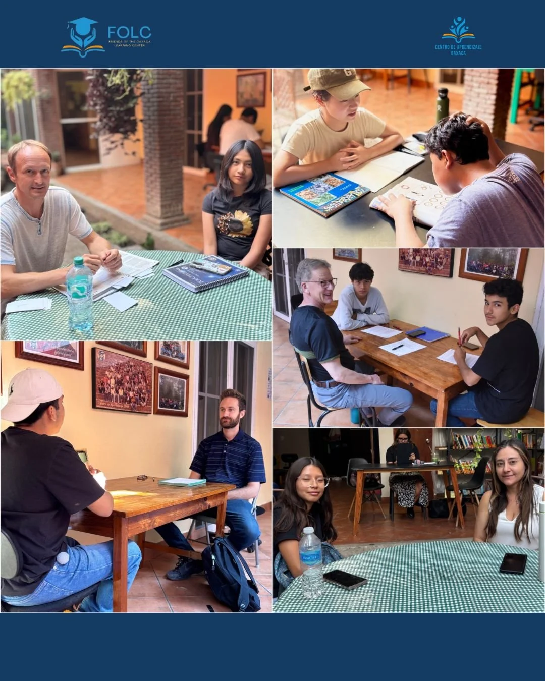 Students and volunteers at the Oaxaca Learning Center