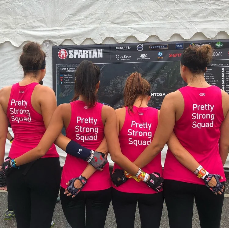 Pretty Strong women’s team at the Singapore Spartan Race