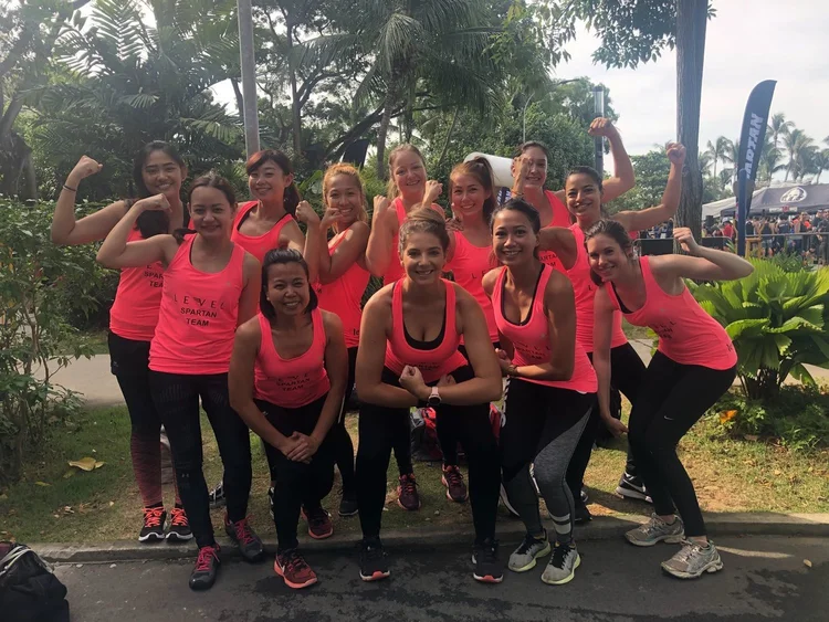 The Pretty Strong women’s team at the Singapore Spartan Race