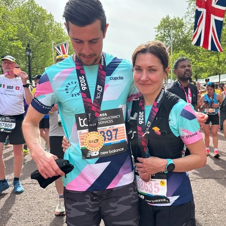 Pretty Strong athlete at the London Marathon