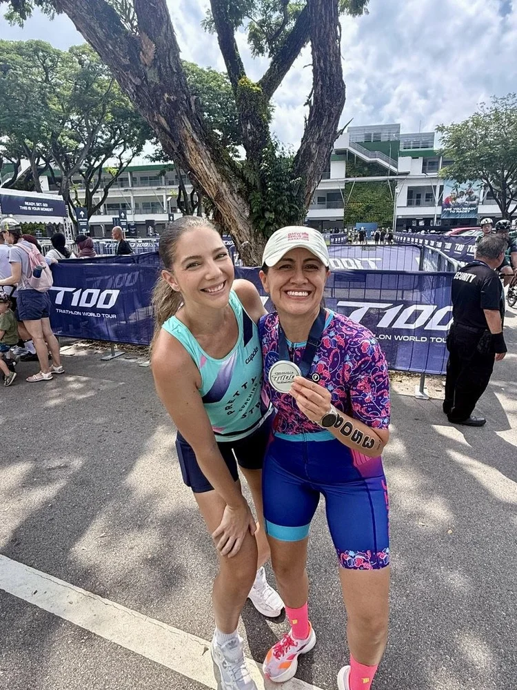 Pretty Strong athlete racing T100 Singapore