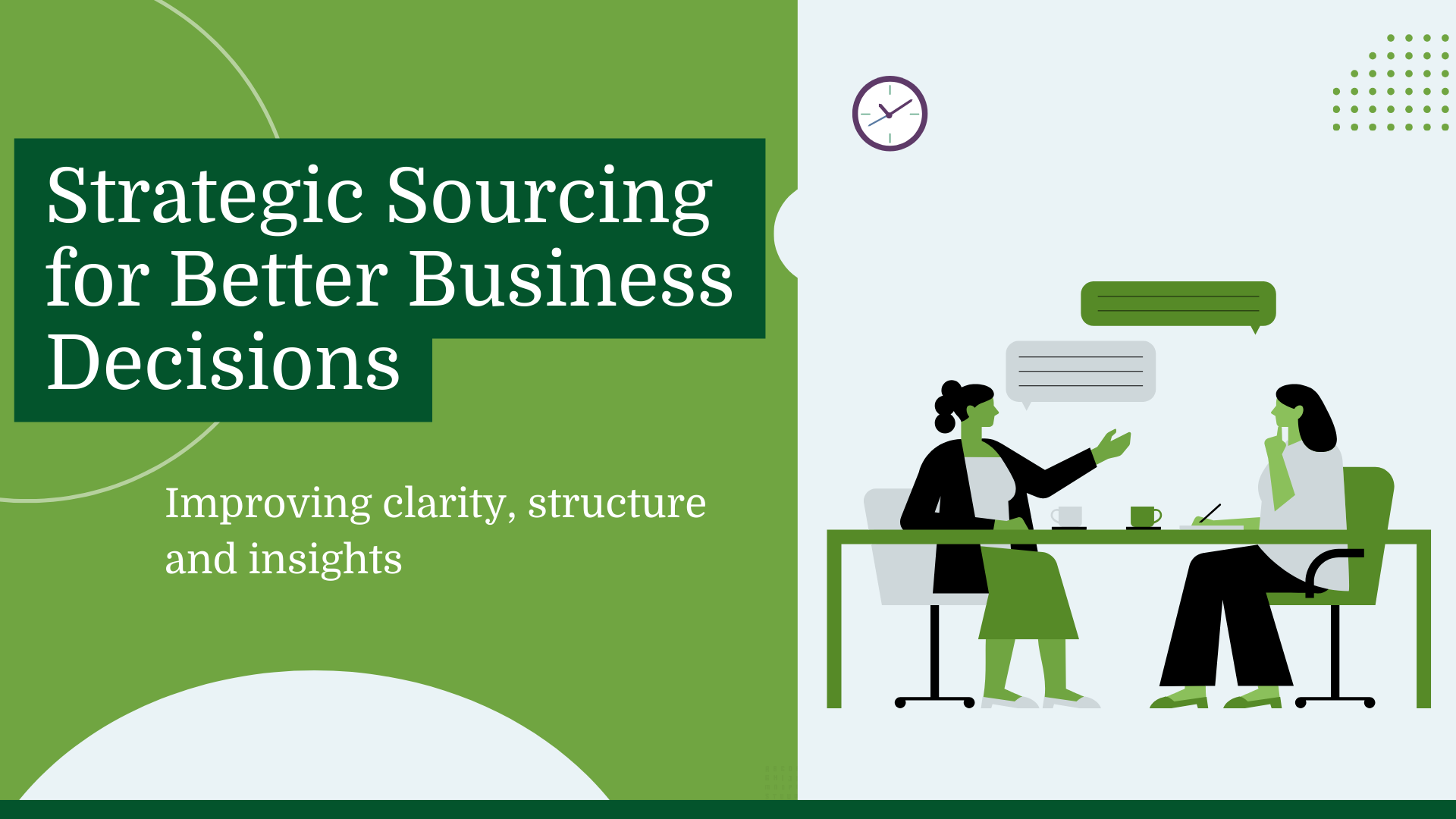 Strategic sourcing for better business decisions - key benefits framework