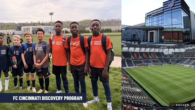Slide with photos from the FC Cincinnati Discovery Program