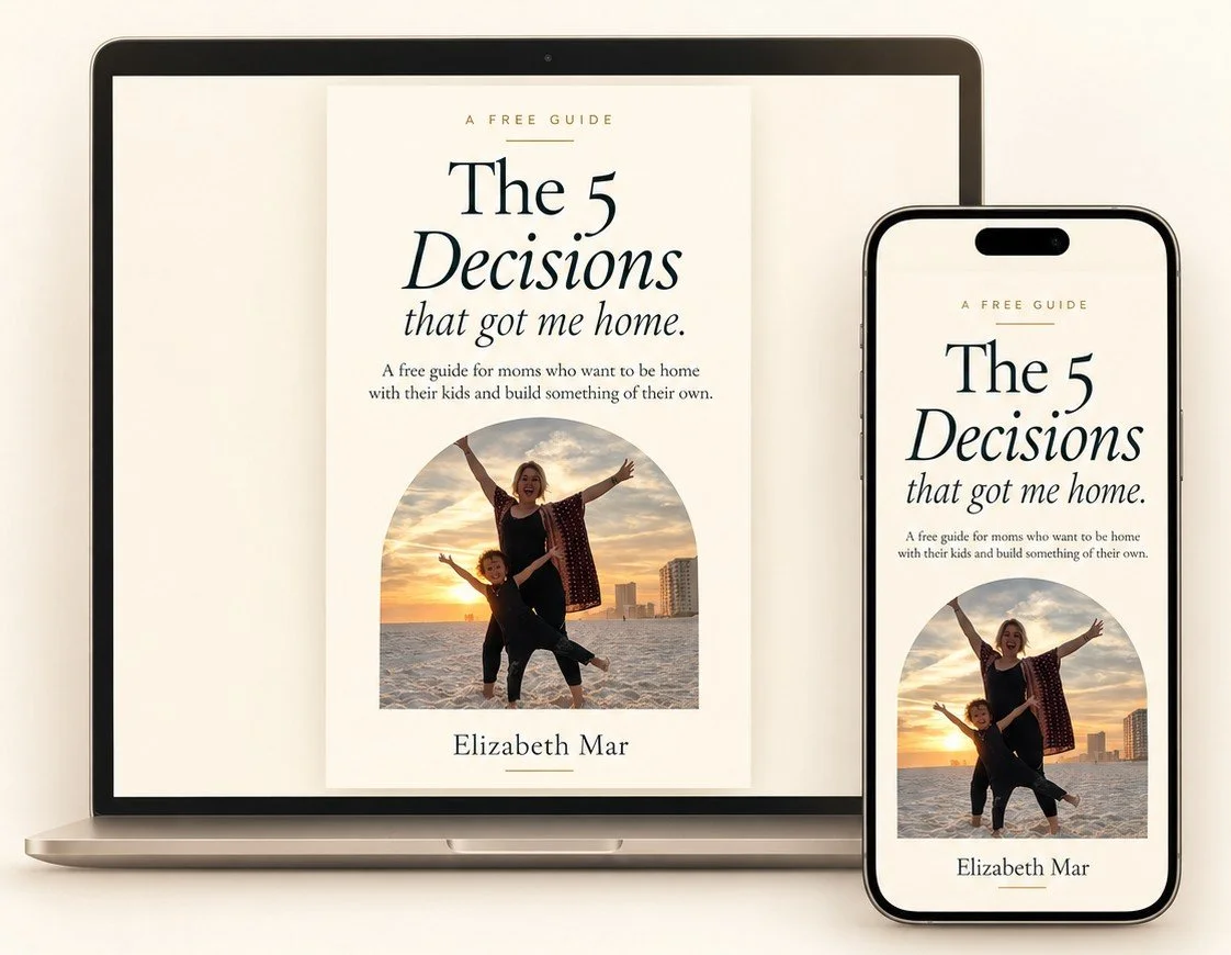 The 5 Decisions guide on a laptop and phone