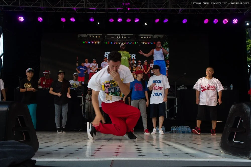 Dancer YNOT at the Rock Steady Crew 37th Anniversary Concert in New York City