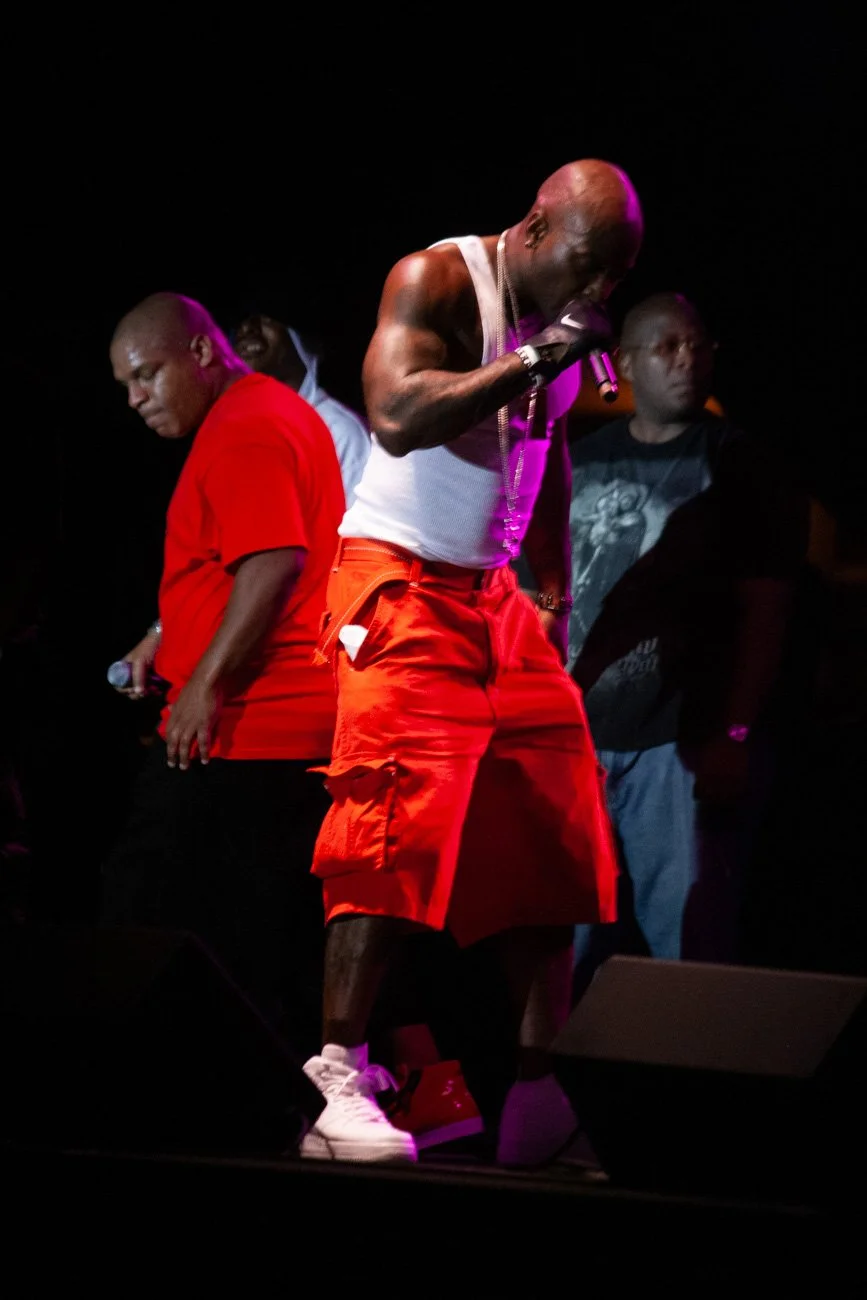 Members of Naughty by Nature sharing the stage at Wingate Field