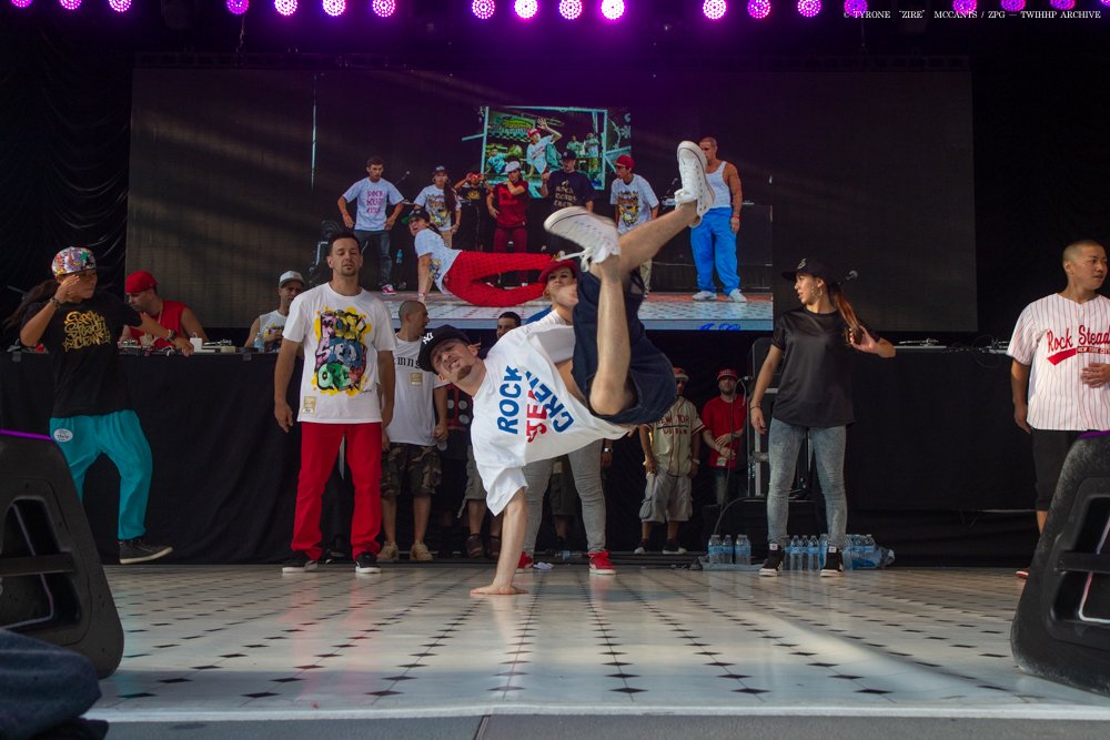 Dancer EzMike at the Rock Steady Crew 37th Anniversary Concert in New York City