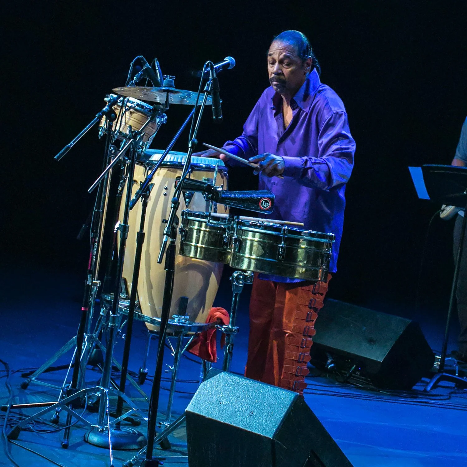 Victor Orlando performing percussion during the Phoenix Amplified Soul Experience