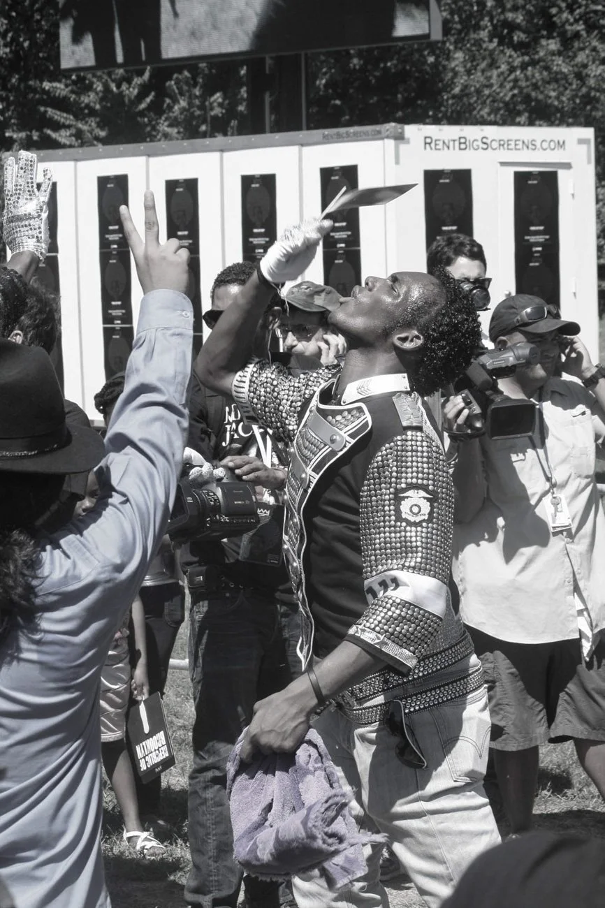 Michael Jackson fans dancing together during BK Loves MJ