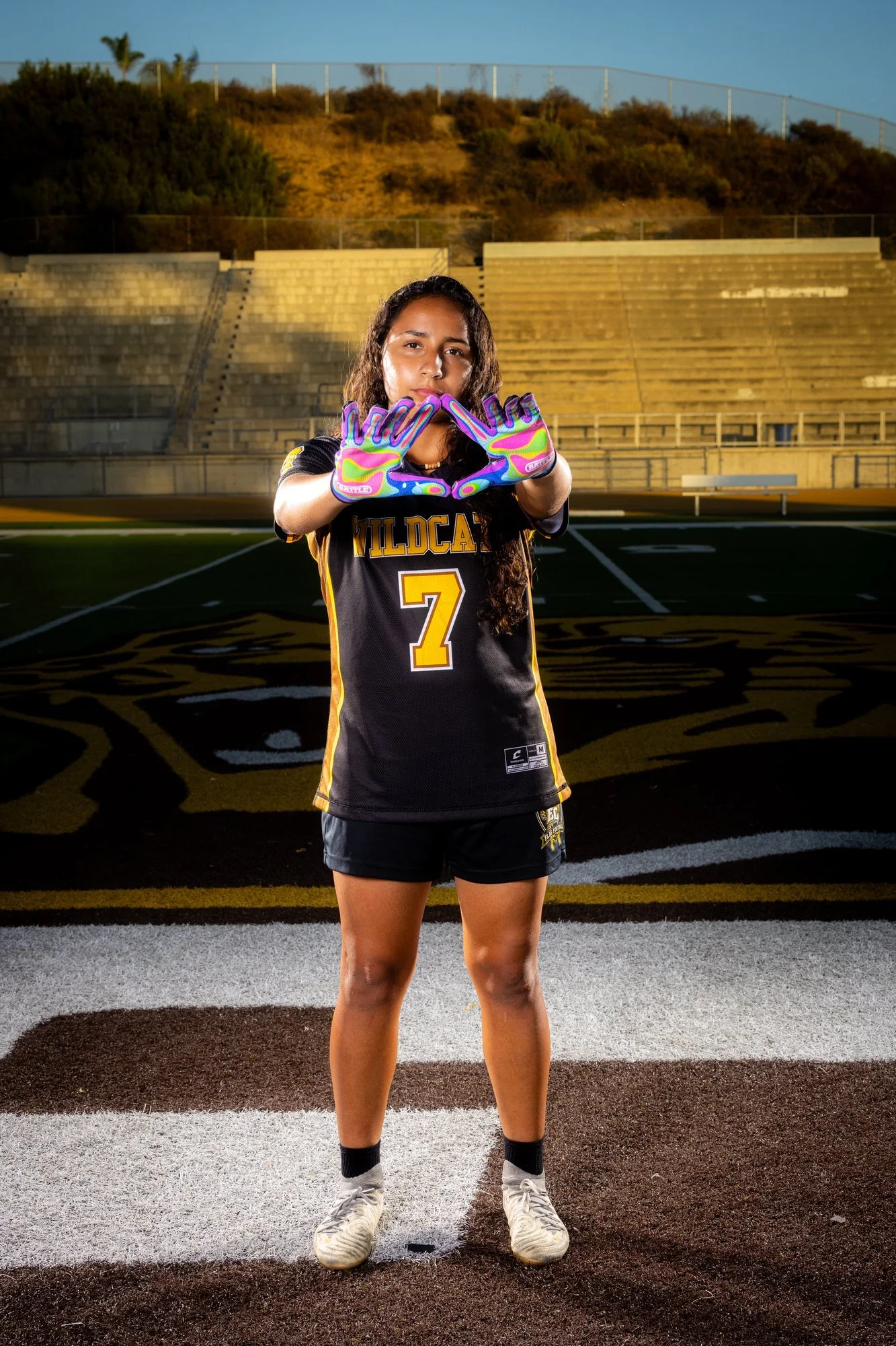El Camino Wildcats flag football athlete close portrait