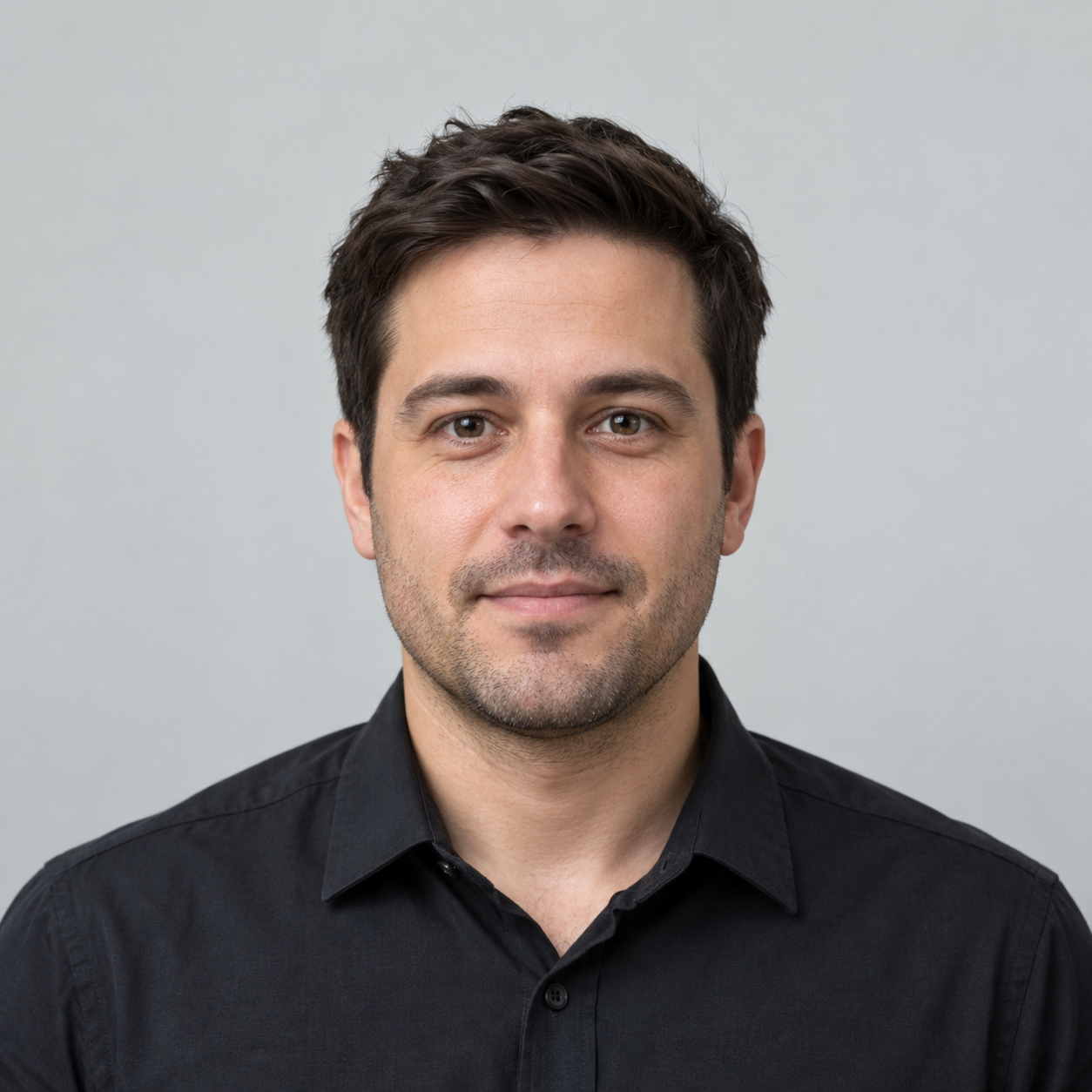 AI-generated example photo of fictional credential holder Jordan Patel