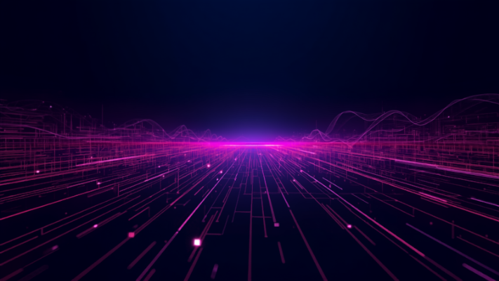 Abstract navy blue technology background with pink light streaks