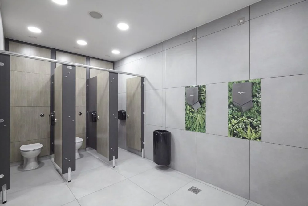 Immersive style and design for venue washrooms