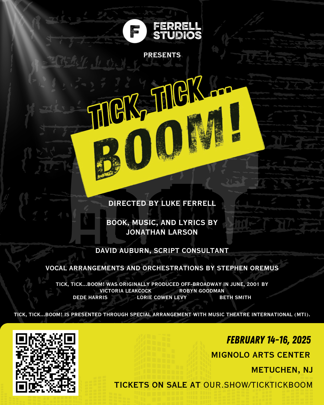 tick tick BOOM social media flyer