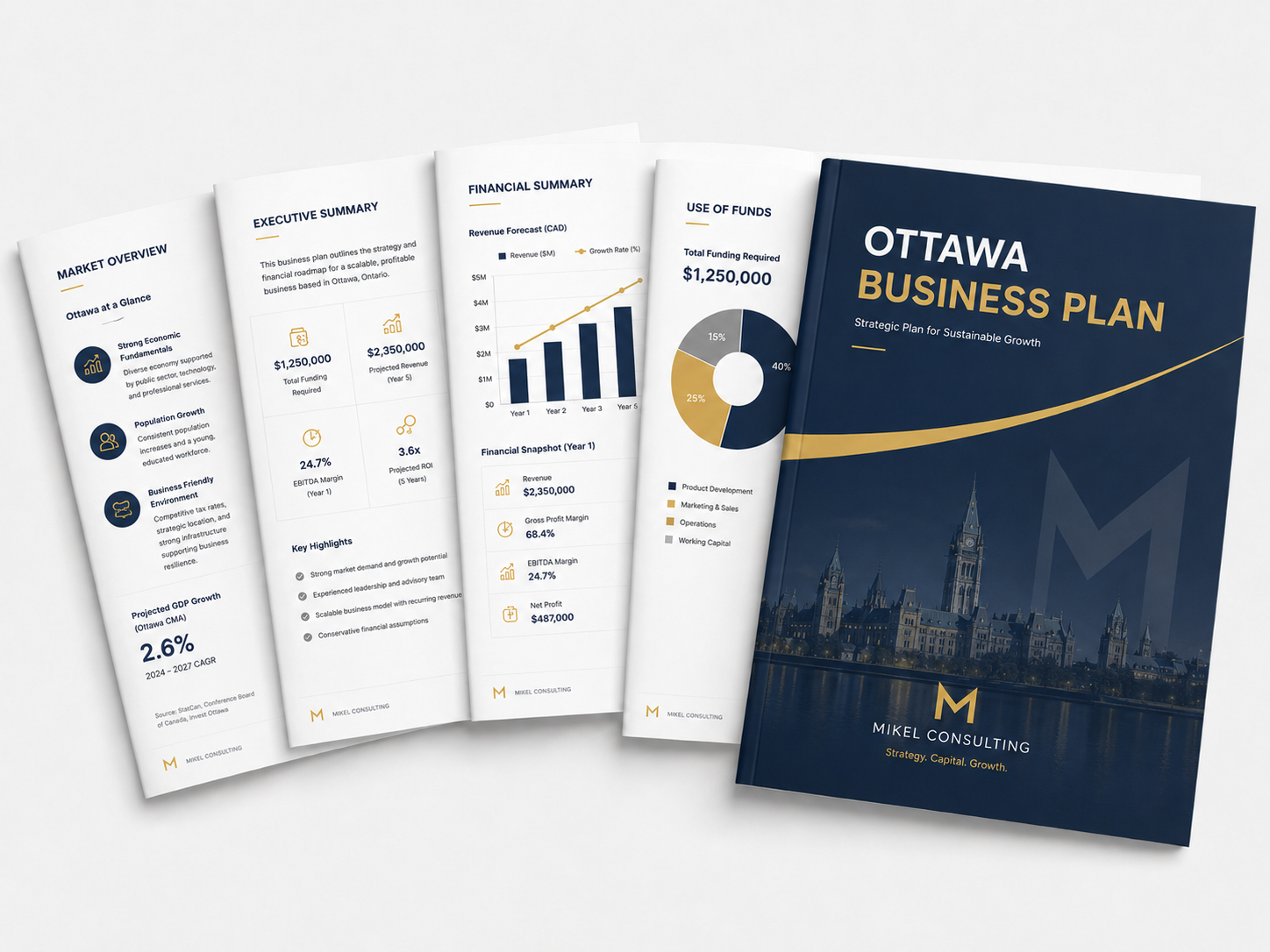 Ottawa business plan mockup prepared by Mikel Consulting