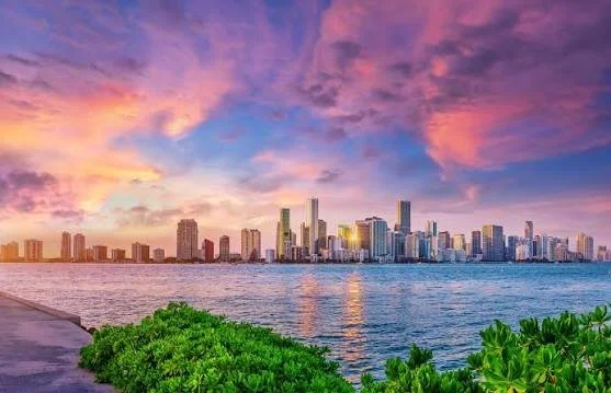 Miami skyline and waterfront