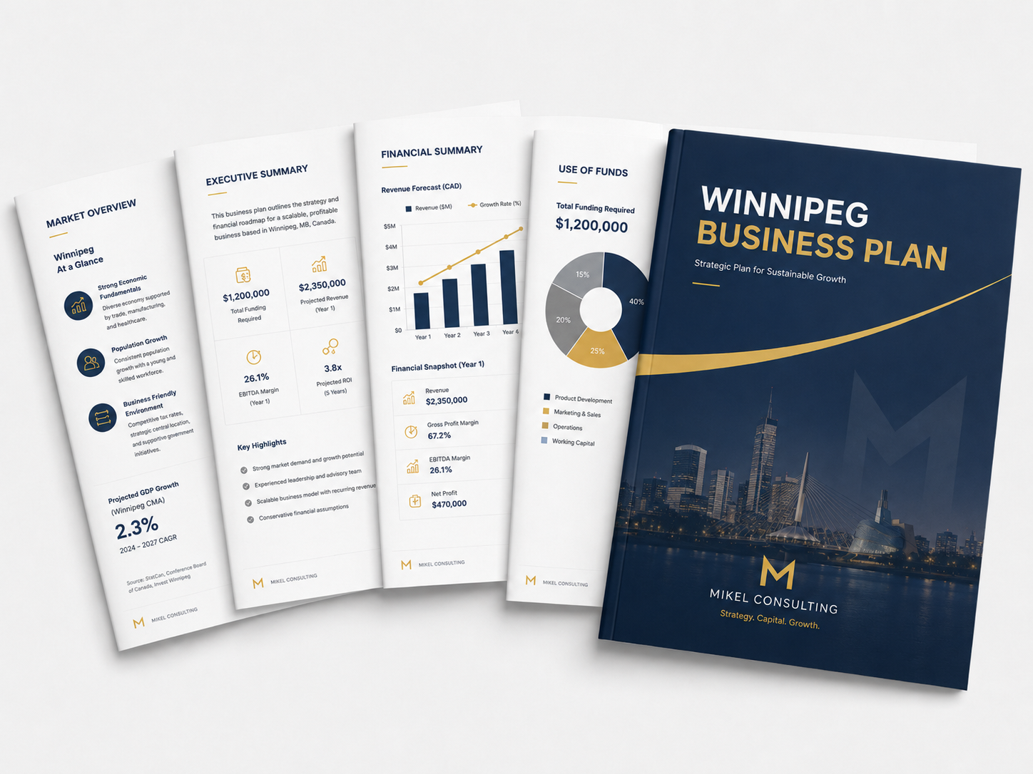 Winnipeg business plan mockup prepared by Mikel Consulting