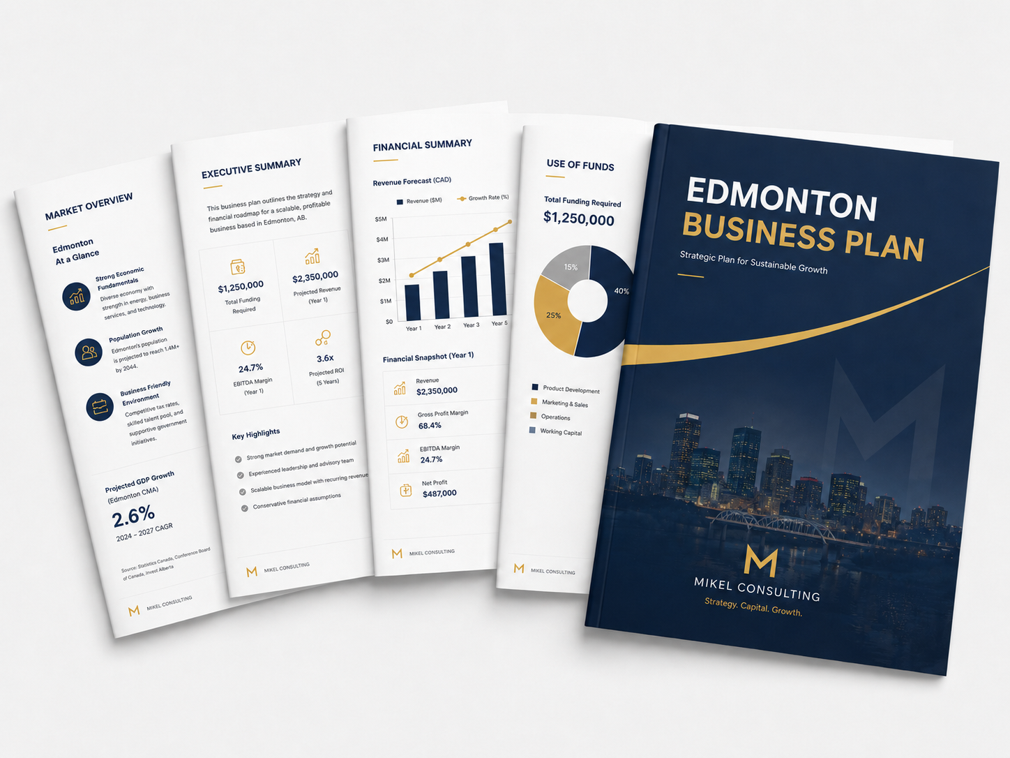 Edmonton business plan mockup prepared by Mikel Consulting
