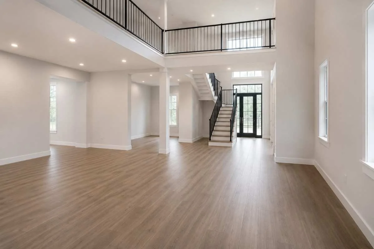 Large residential interior and exterior airless spray painting project by Eagle Crest Painting