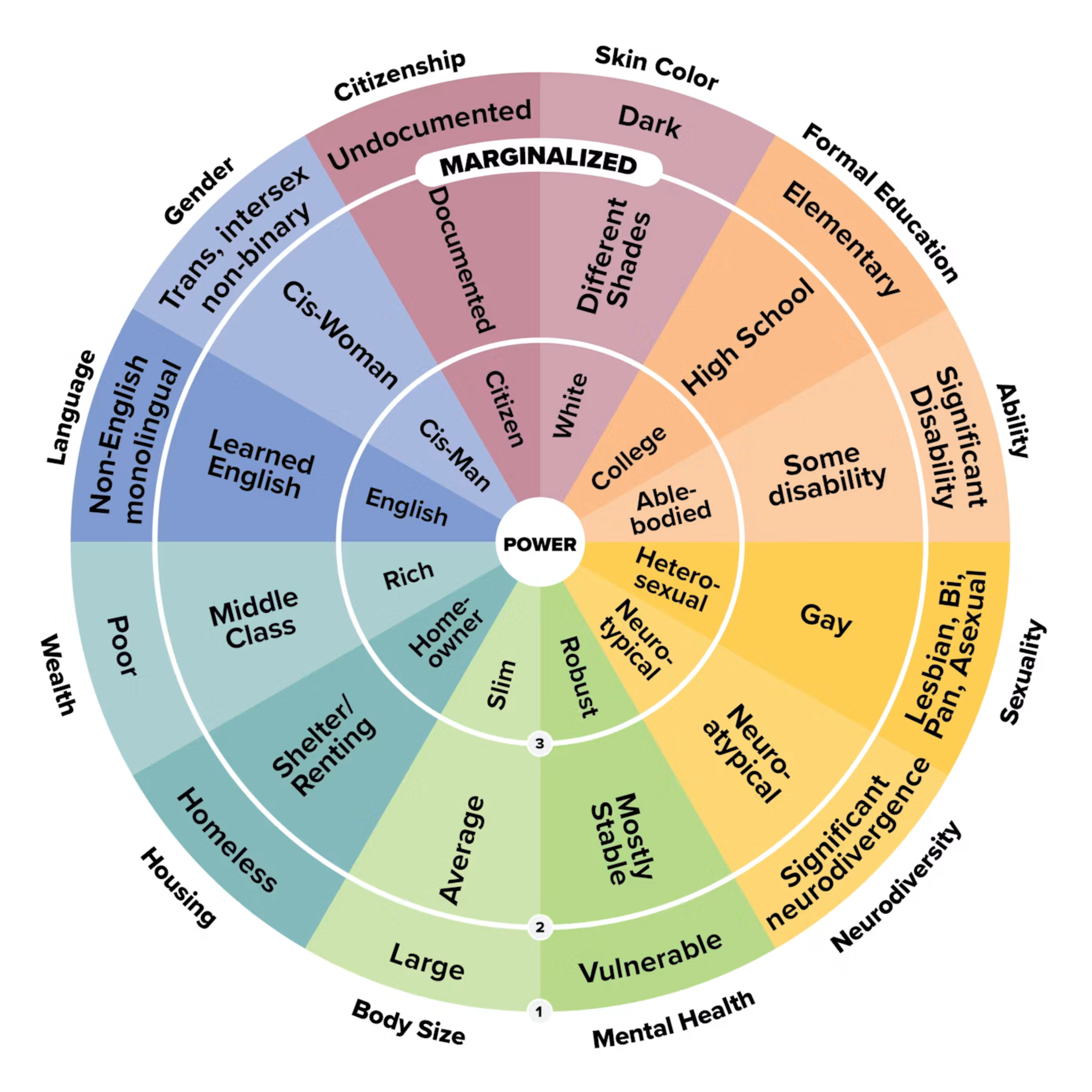 Figure 2.2 Wheel of Power and Privilege