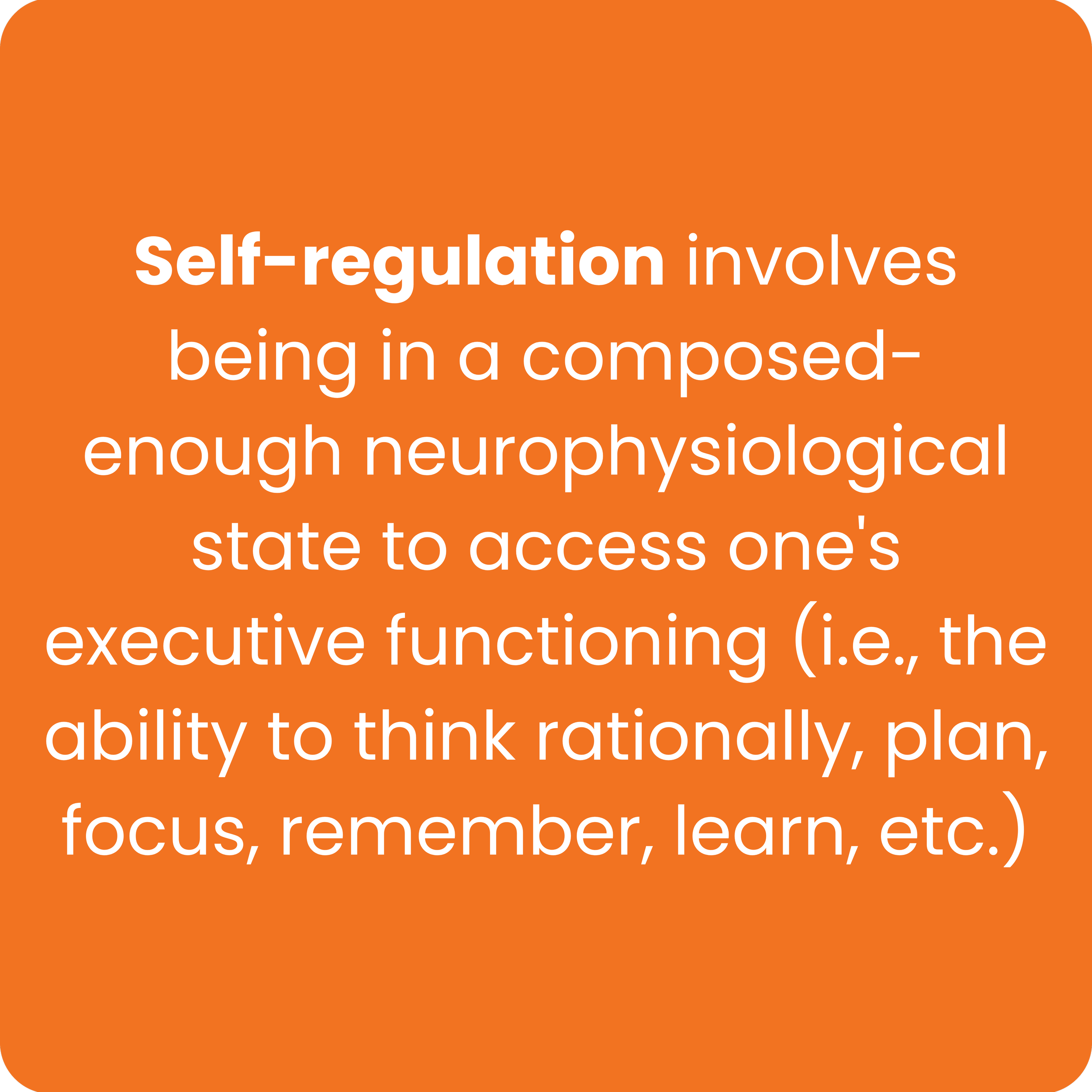 Self Regulation