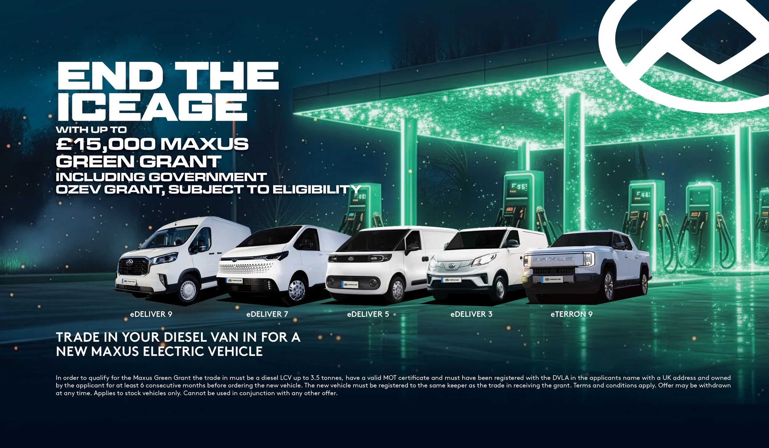 End the ICE age -- Maxus electric van range