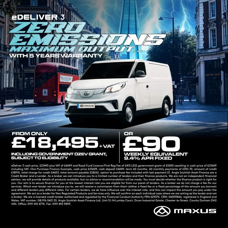 Maxus eDeliver 3 -- zero emissions, maximum output, with 5 years warranty