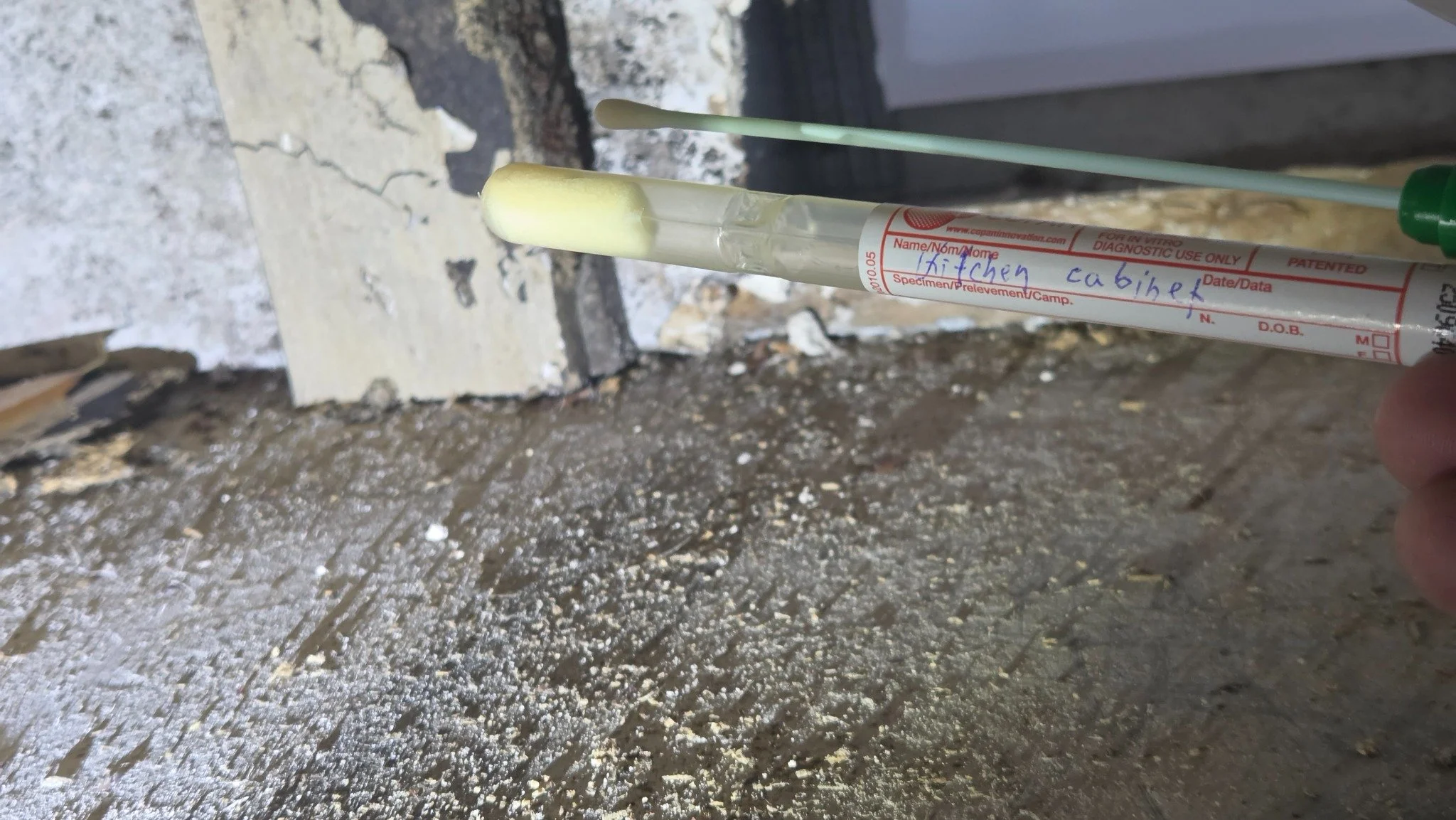 Kitchen cabinet surface swab collected in Pembroke Pines