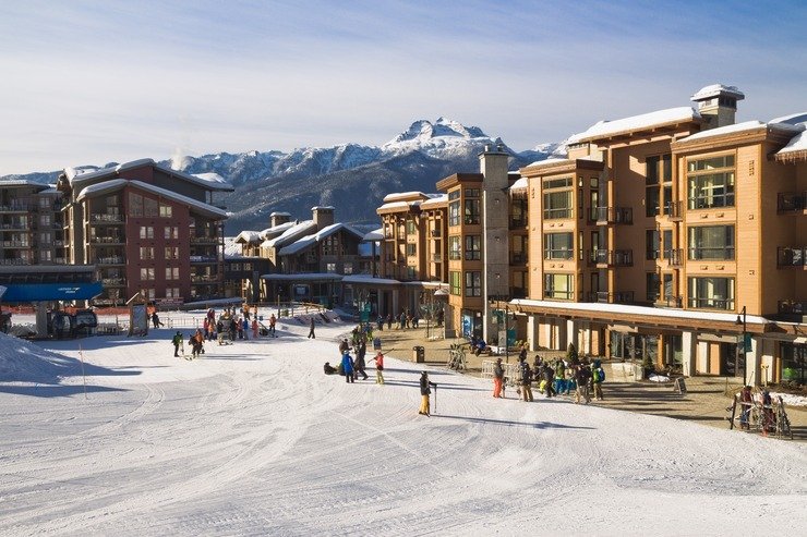Slope-side hotel buildings at Revelstoke Mountain Resort