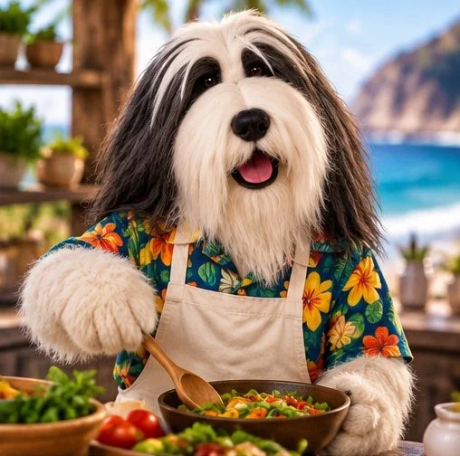 Oliver cooking a fresh, healthy meal