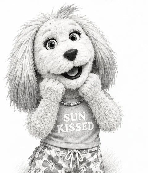Pencil sketch of Kaia