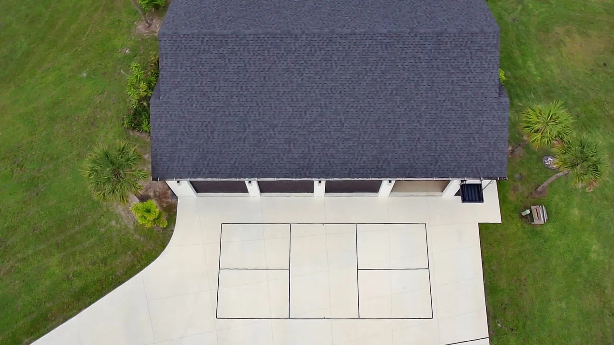 Driveway pickleball court