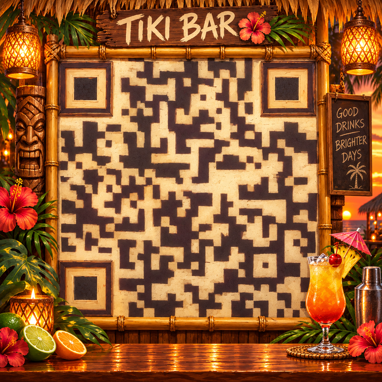 Tropical Tiki Bar QR artwork