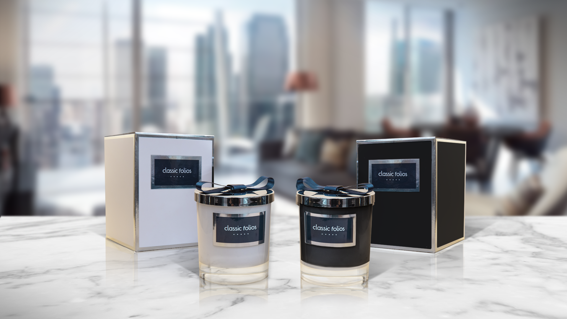 Luxury branded candle
