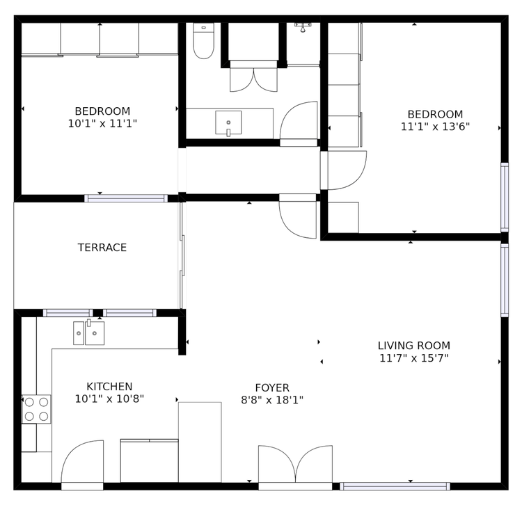 2D floor plan of a home