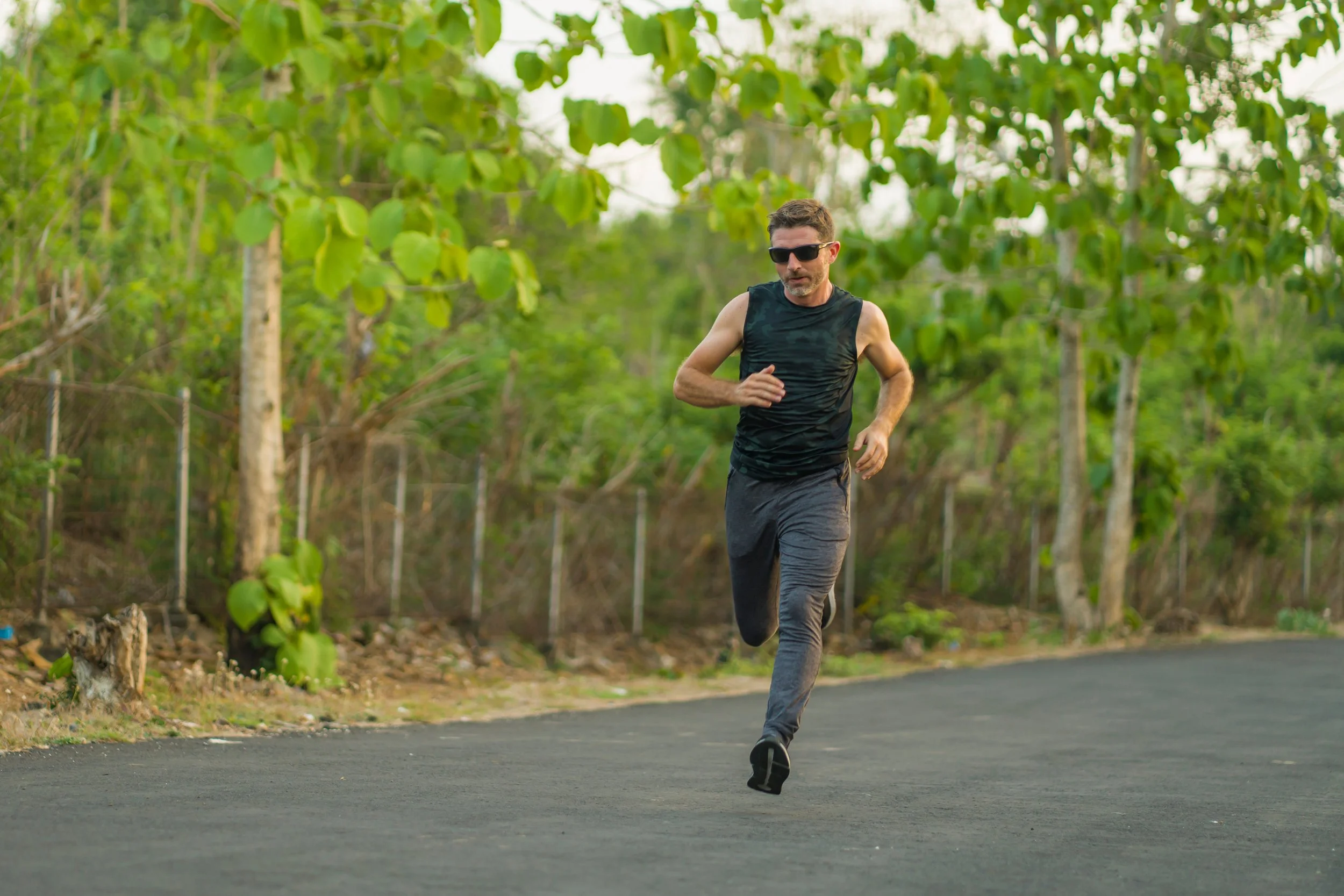 Man running outdoors — testosterone replacement therapy for men over 40 in Ithaca & Trumansburg, NY