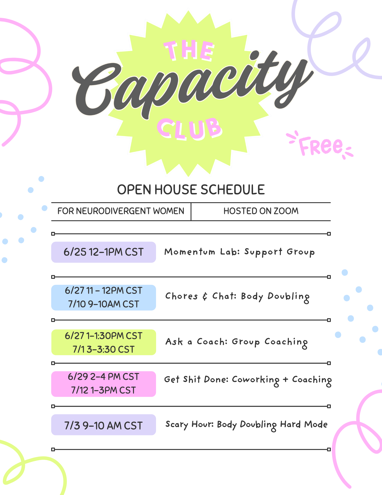 Capacity Club mobile