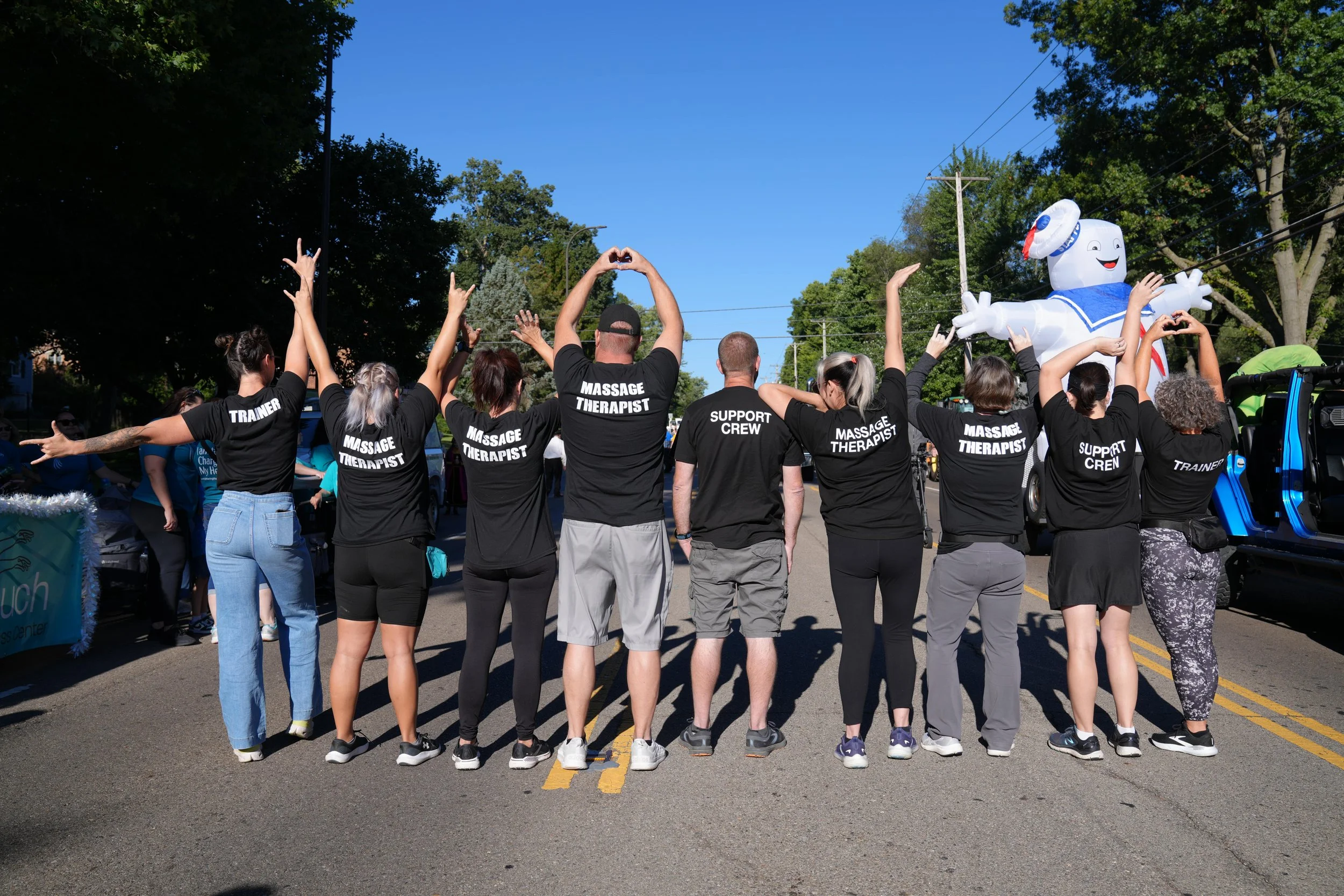 PhysioFlows team celebrating outdoors