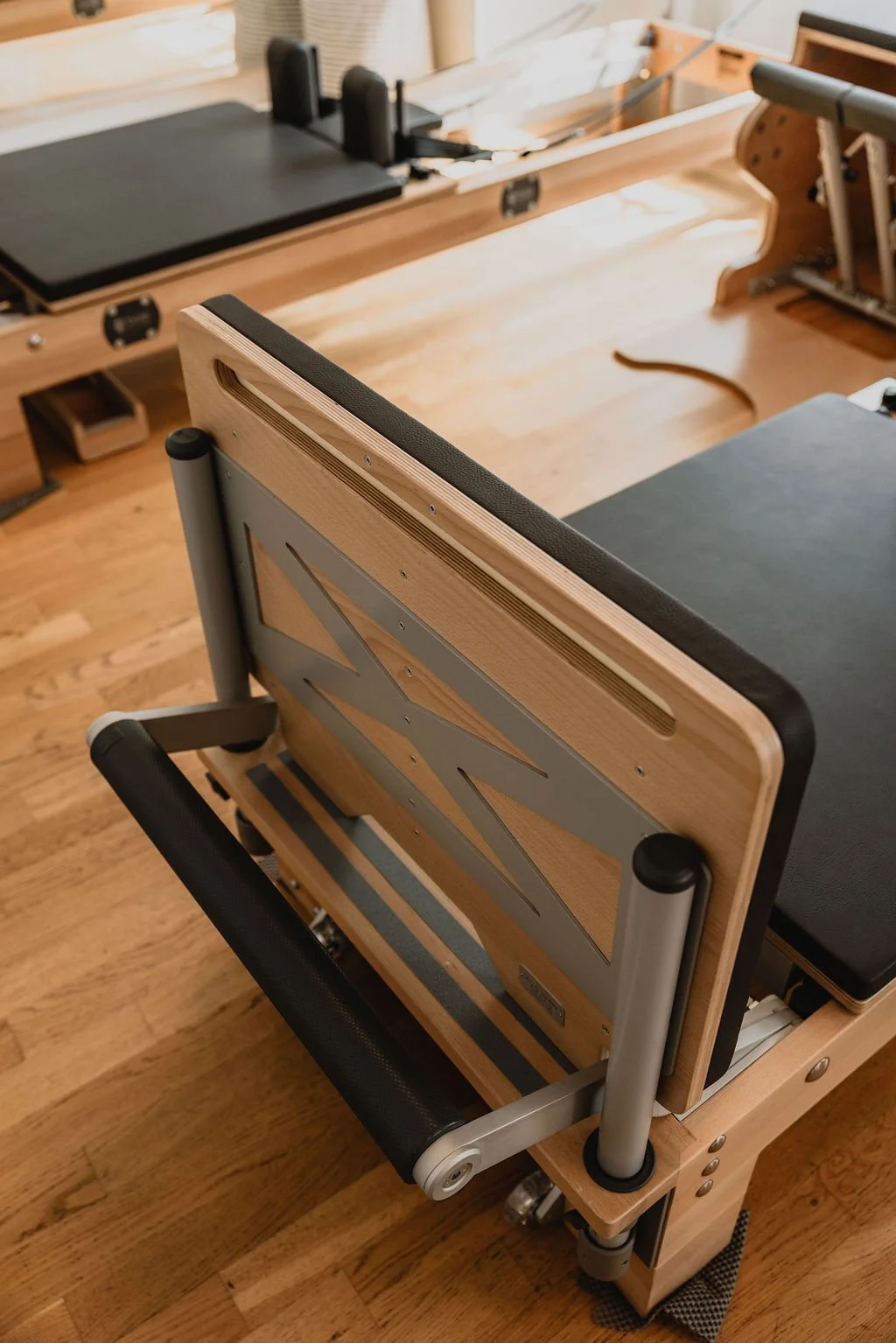 Jump-board attachment fitted to a BASI Systems Reformer at Studio Mōtus