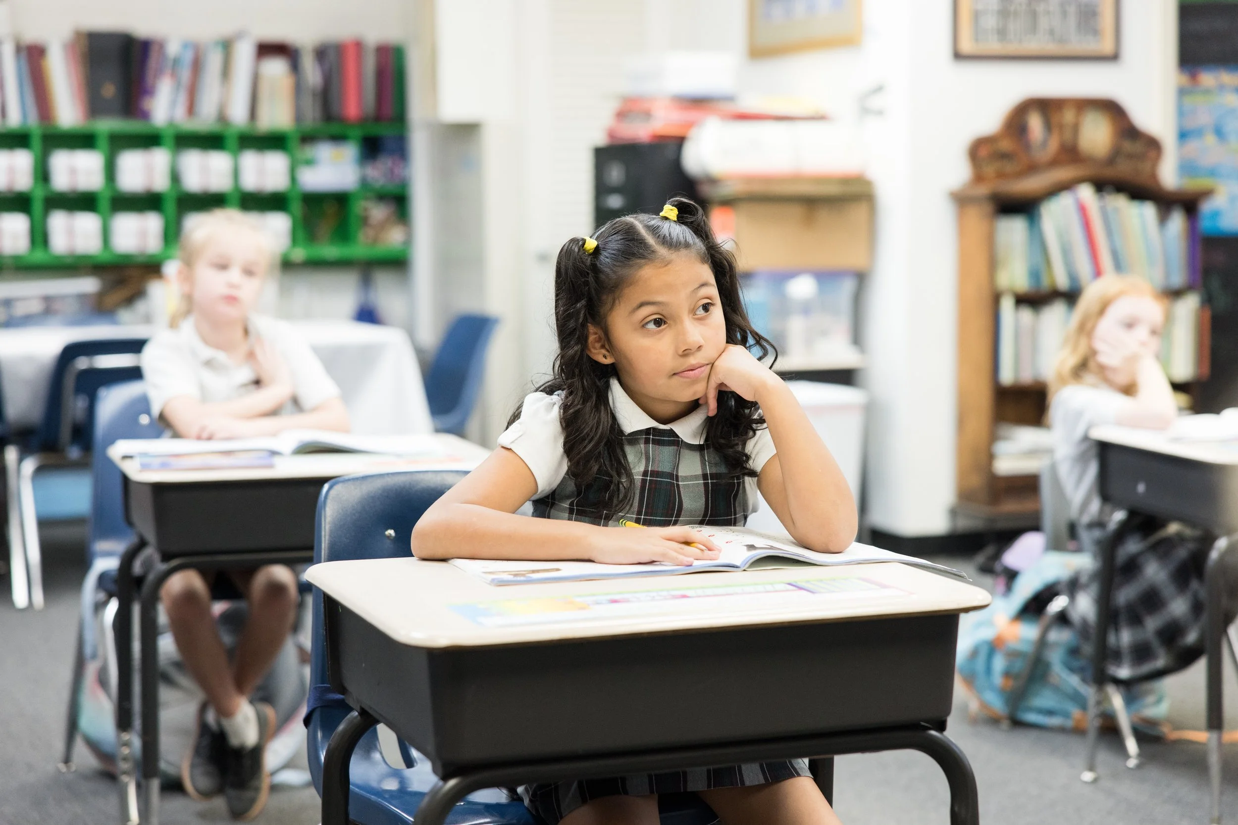 Students in a classroom at St. Pius X