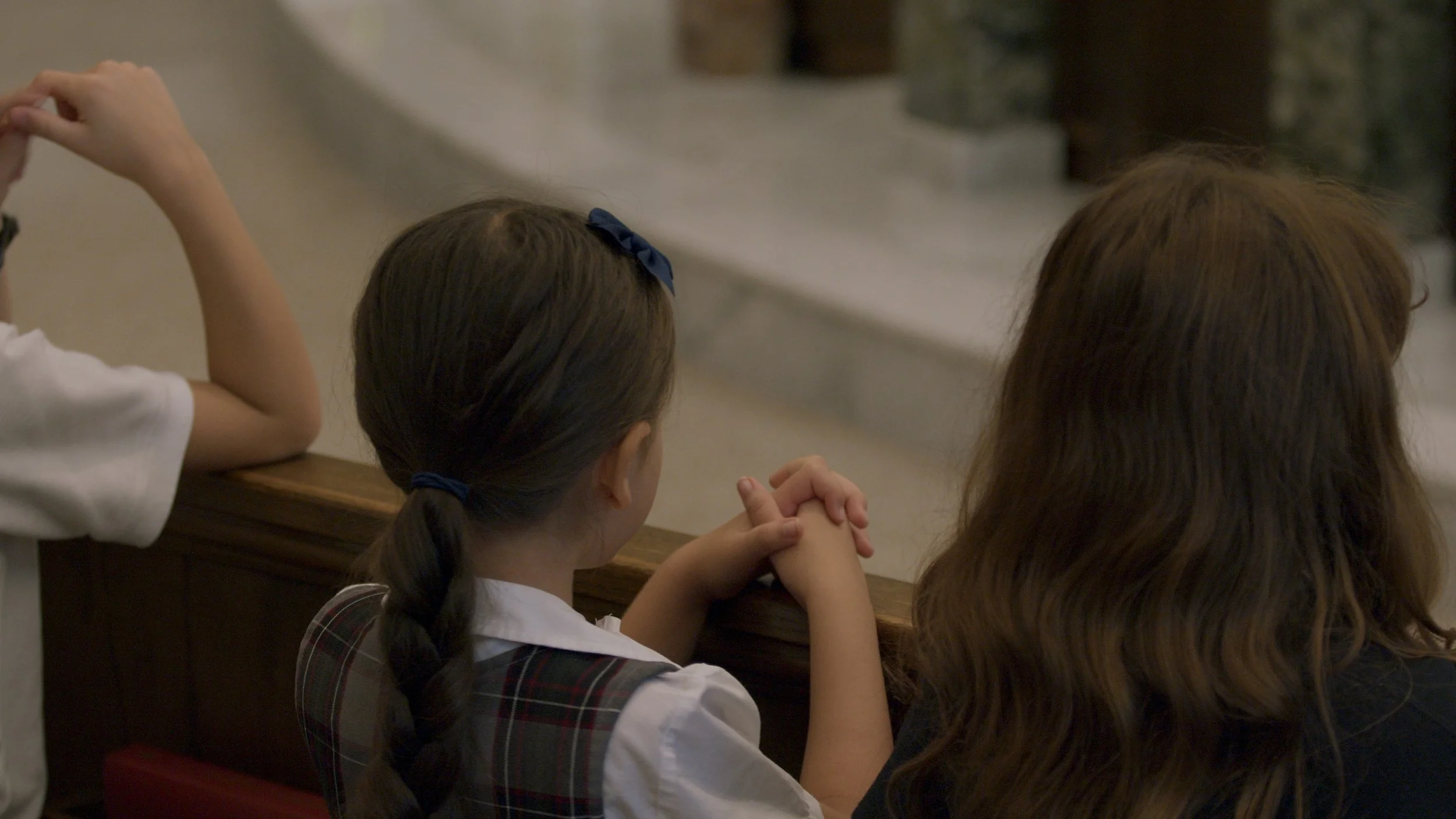 Students in Prayer at St. Pius X