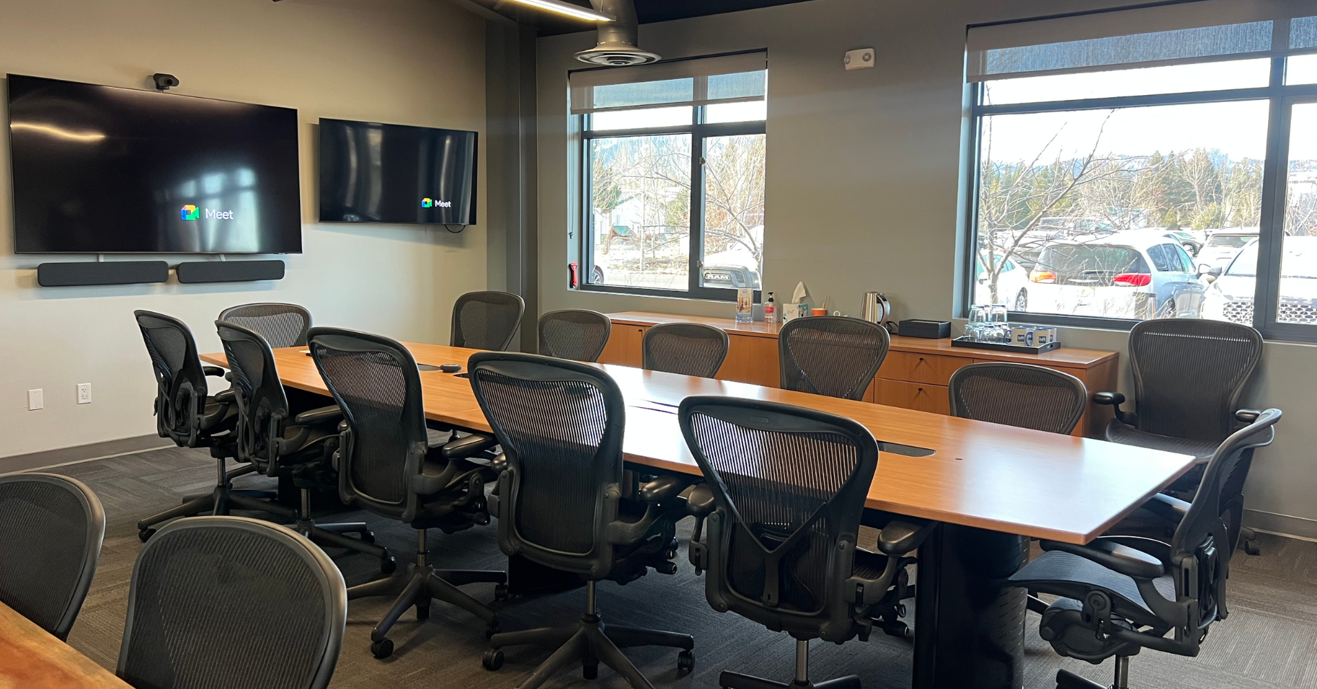 Spacious board room for team meetings