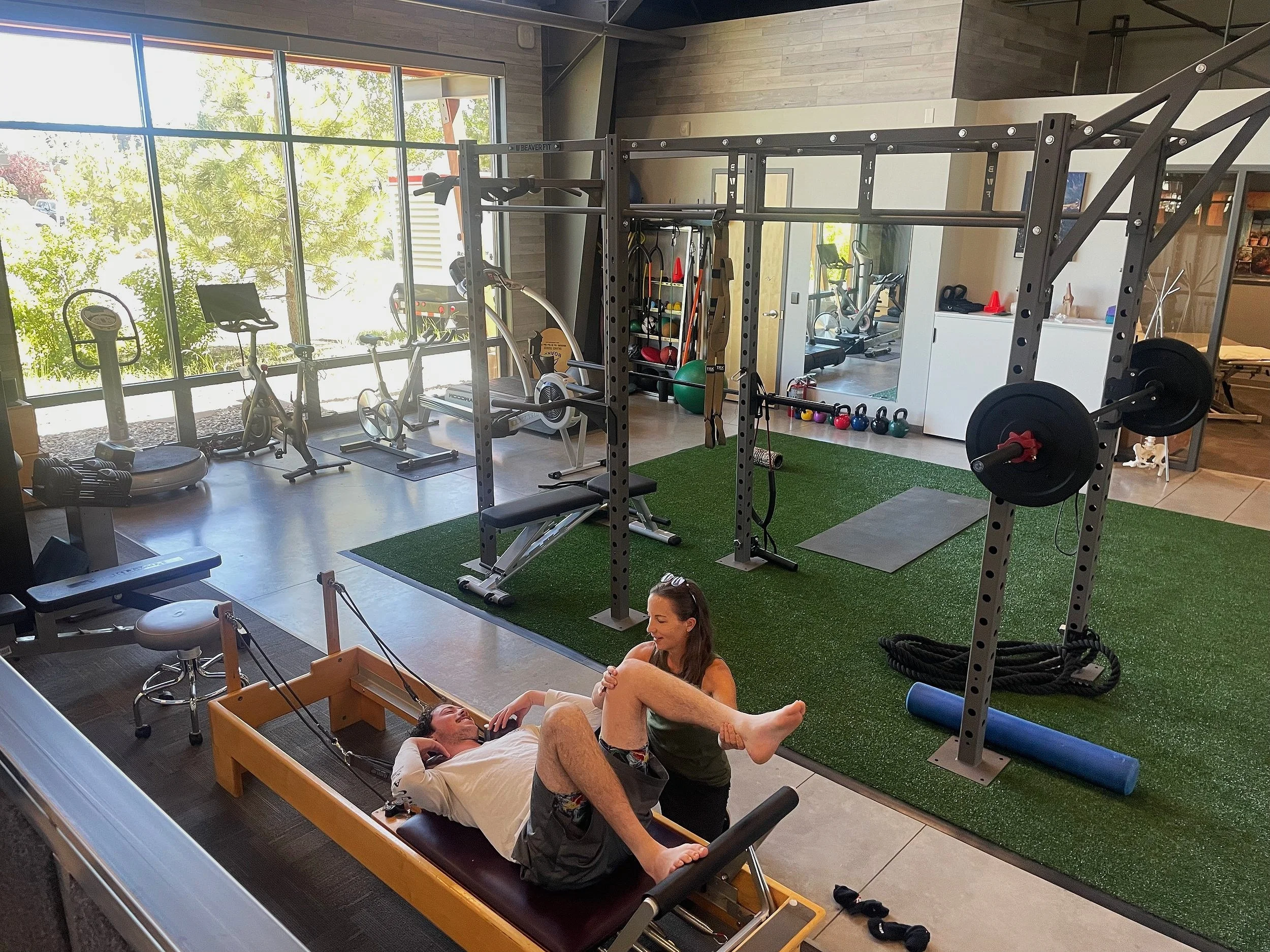 Member utilizing wellness amenities and recovery tools