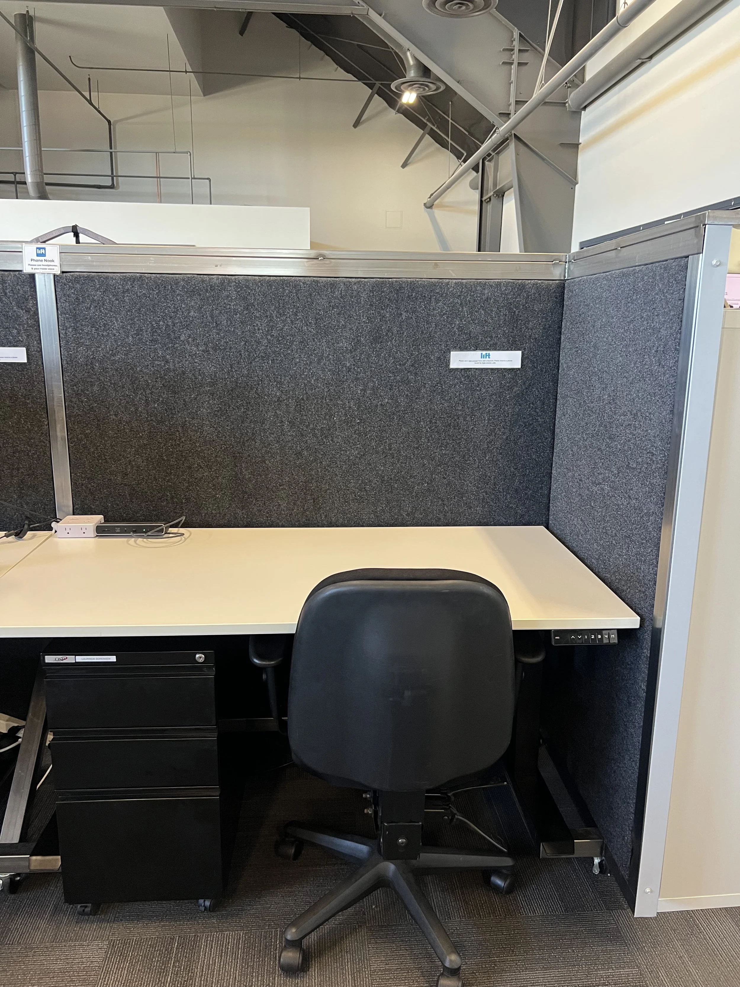 Private dedicated workspace with personal storage