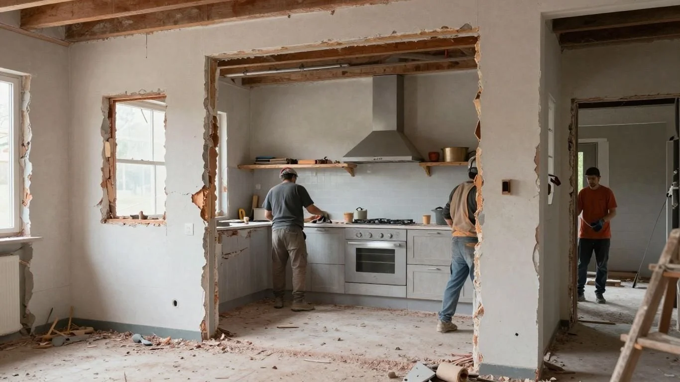 Kitchen renovation in progress — Los Angeles remodel